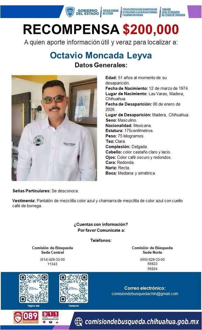 Ofrecen $200 mil para localizar a presidente seccional de Las Varas