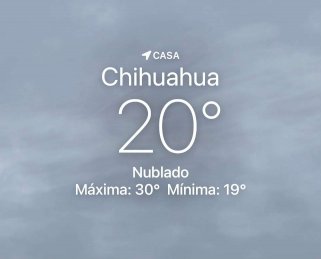 Amanece nublado con 20 grados centígrados 