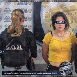 Detiene Policía Municipal a mujer por presuntos delitos contra la salud en Girasoles III