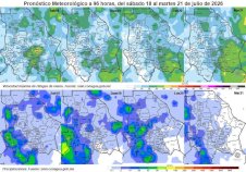 Alertan por lluvias fuertes y granizadas en gran parte del estado