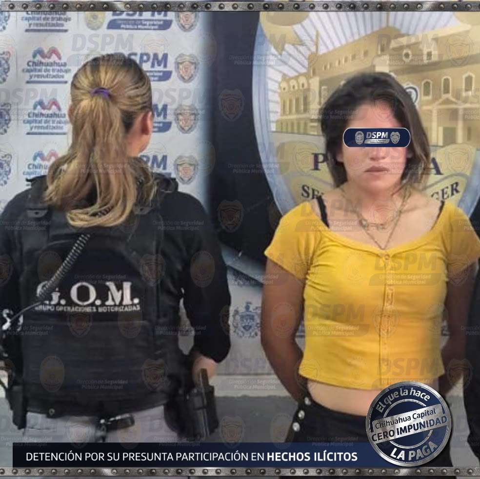 Detiene Policía Municipal a mujer por presuntos delitos contra la salud en Girasoles III