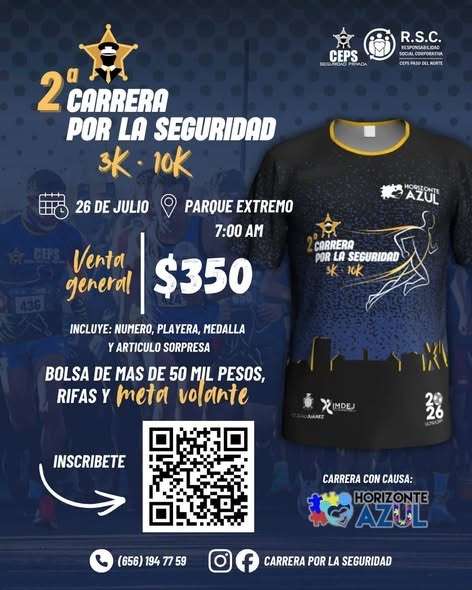 Anuncian los últimos días de inscripción para la Carrera por la Seguridad