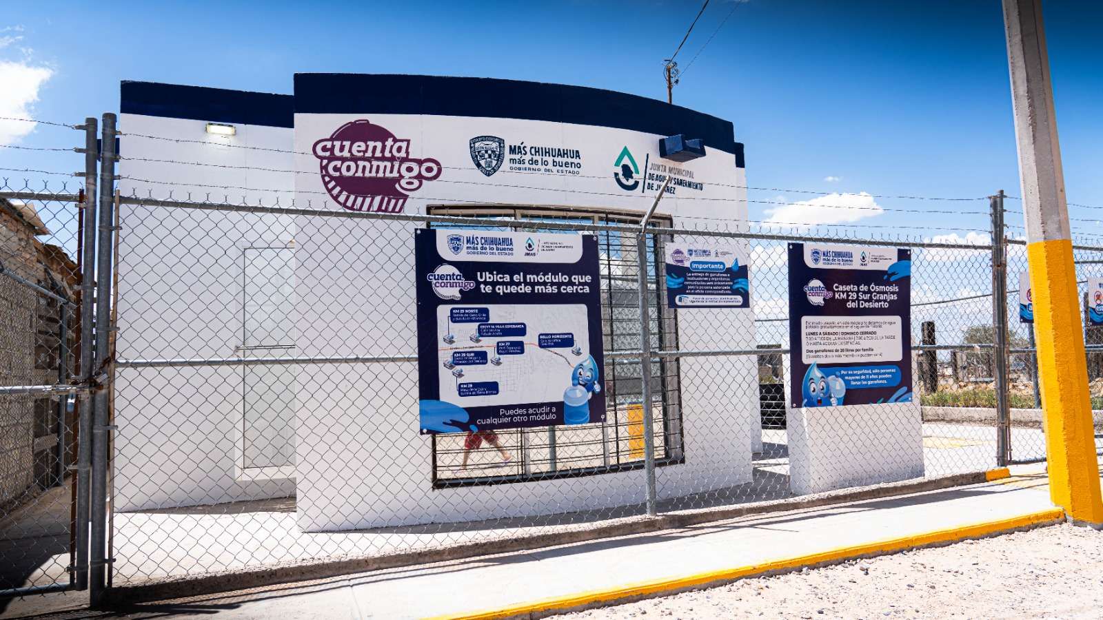 Remodelan dos módulos más de purificación de agua en Los Kilómetros