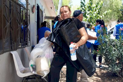 Atienden a 50 familias afectadas por las lluvias en Delicias 