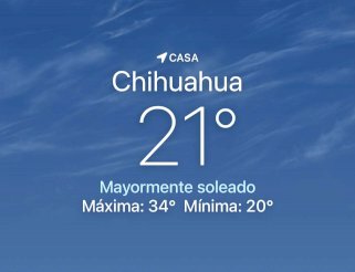 Se espera día soleado con máxima de 34 grados centígrados 