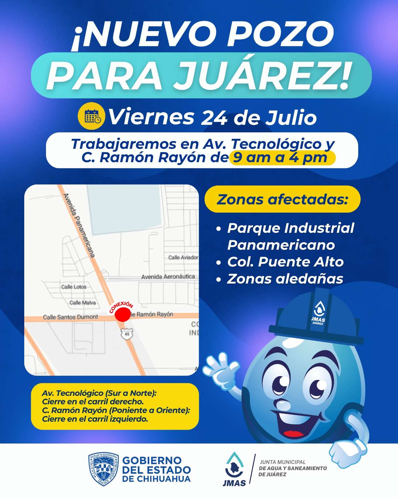 Anuncia corte temporal de agua en Puente Alto y zonas aledañas