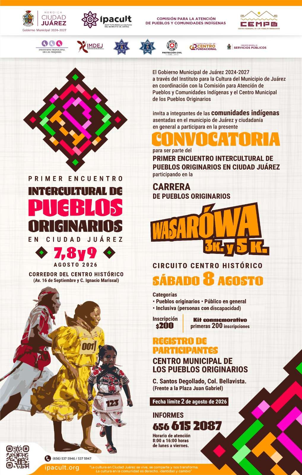 Invitan a carrera Wasarówa para encuentro intercultural 