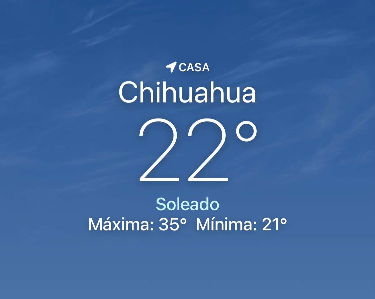 Se espera mañana soleada con temperatura de 22 grados centígrados 