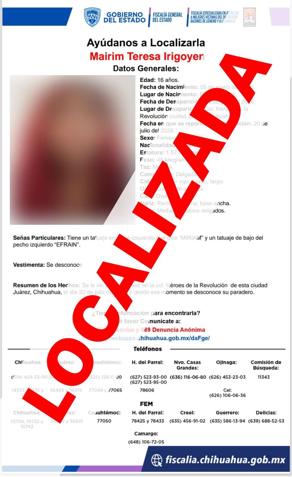 Localizan a dos mujeres con reporte de ausencia; una es menor de edad