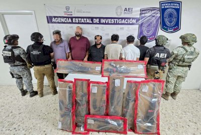 Detienen a 6 por portación de arma de fuego en Aldama 