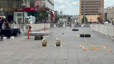 Preparan circuito del Super Bombero en la Plaza de Armas