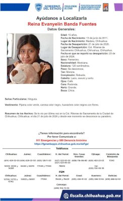 Desaparece jovencita en Riberas de Sacramento 