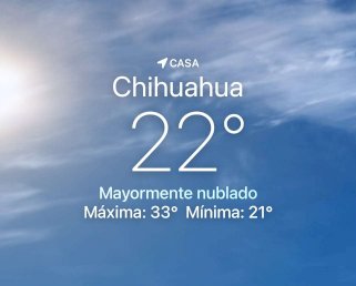 Se esperan nubes y claros con 22 grados centígrados 