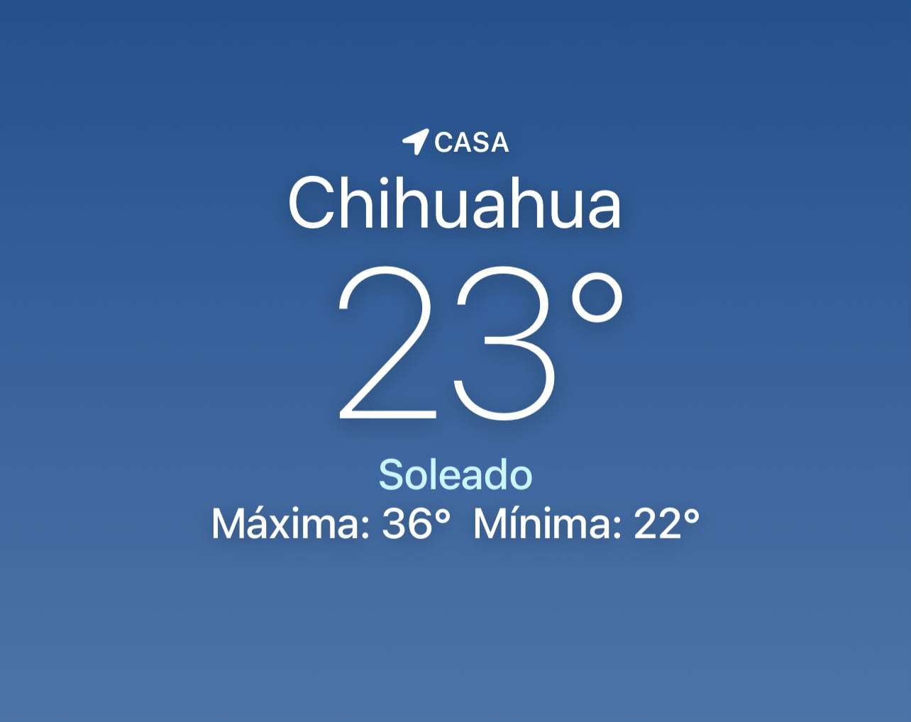 Amanece despejado y con temperatura de 23 grados centígrados 