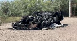 Hallan 2 vehículos calcinados en brecha de Aldama
