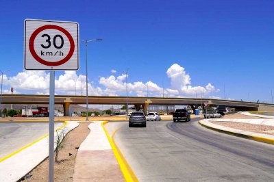 Abren circulación en glorieta del puente carretera Aldama y Fuerza Aérea 