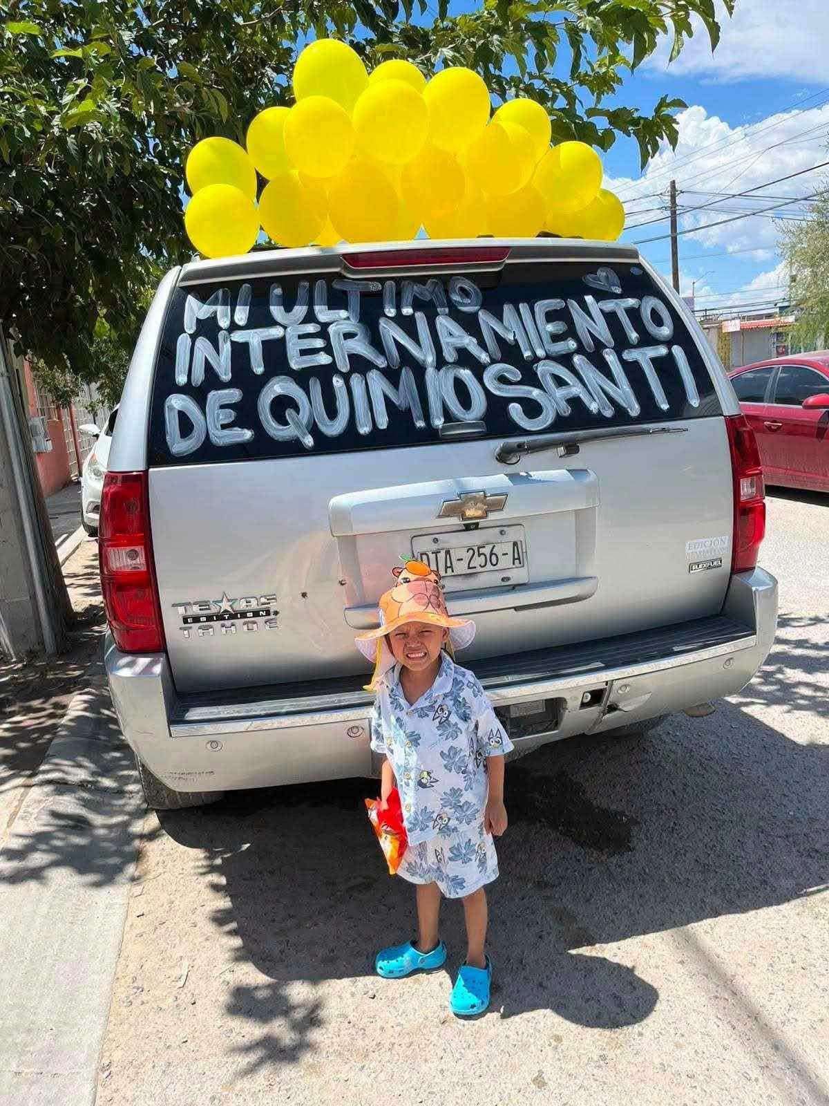 Celebra Santi el final de su quimioterapia