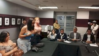 Activistas de la organización civil Unión y Fuerza Trans Chihuahua