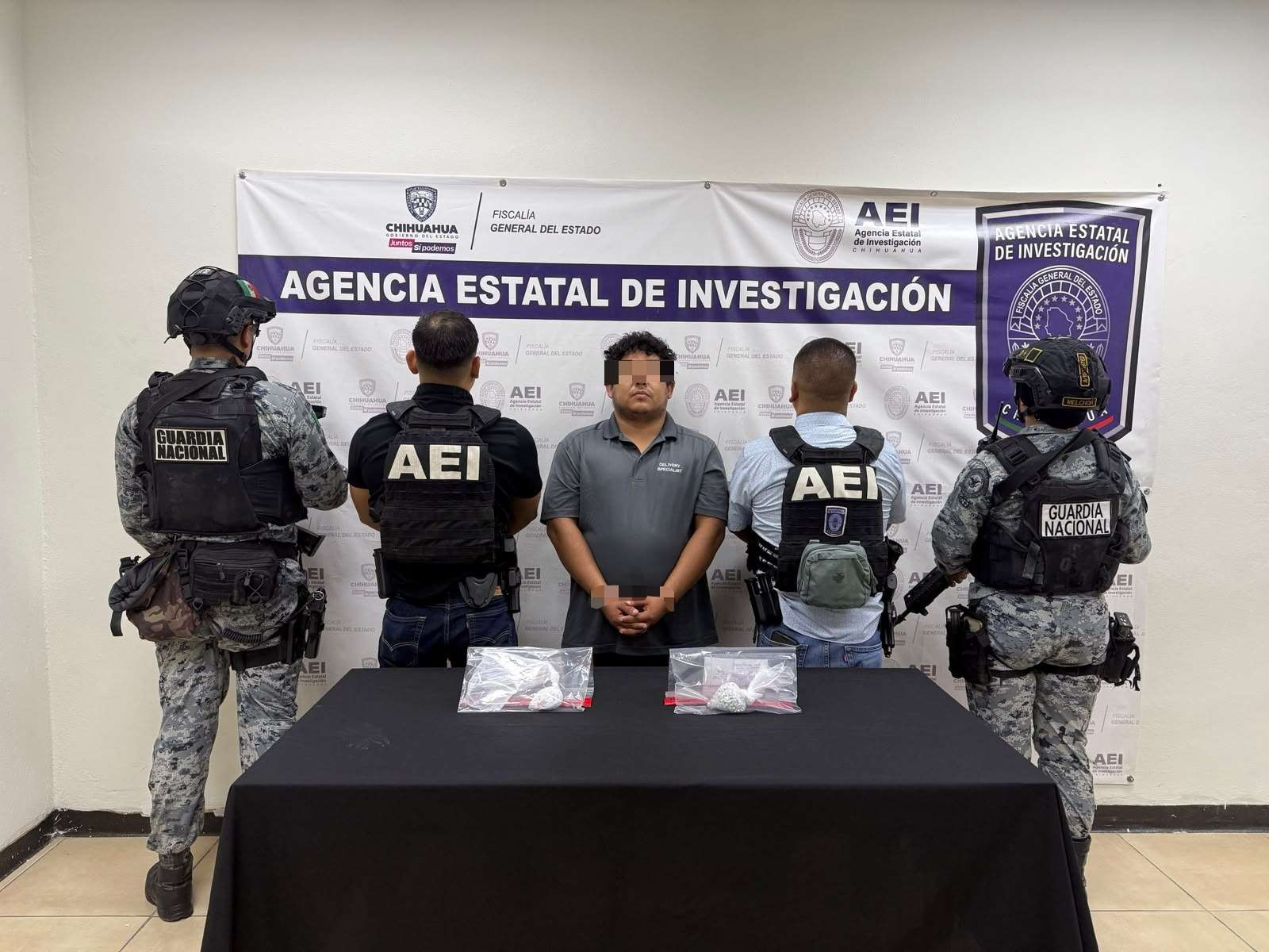 Detienen a hombre con 381 dosis de cocaína en El Mirador 