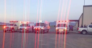 Apoyan 16 ambulancias de Cuauhtémoc a heridos en Madera 