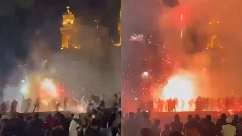 Deja falla en pirotecnia varios heridos en fiesta patronal de Veracruz