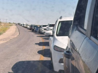 Reportan filas kilométricas en puente de Santa Teresa 