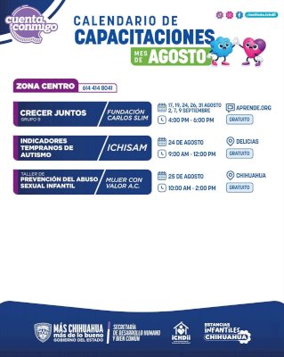 Presenta Ichdii calendario de capacitaciones para estancias infantiles 