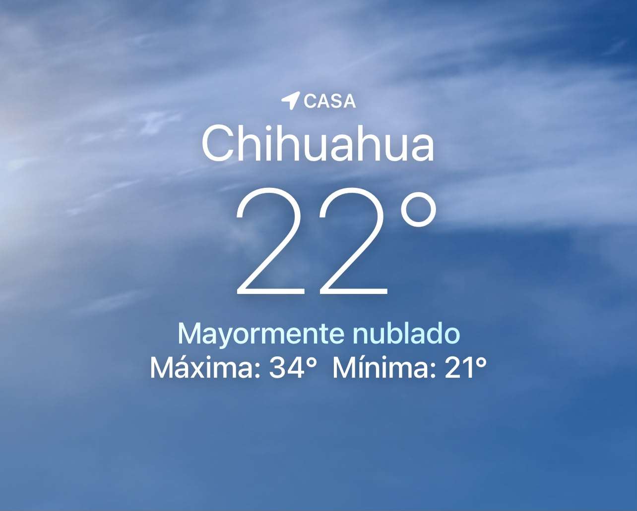 Se esperan nubes con temperatura máxima de 34 grados centígrados 