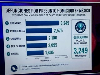 Ubica Inegi a Chihuahua en el tercer lugar en número de homicidios