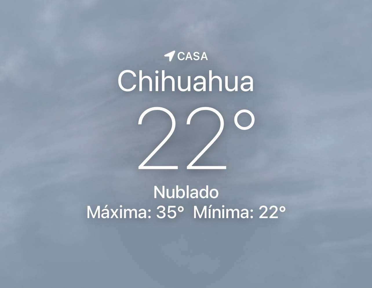 Se espera mañana nubosa con temperatura de 22 grados centígrados 