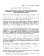 Exige organización Fátima restablecer medicamentos para hepatitis C