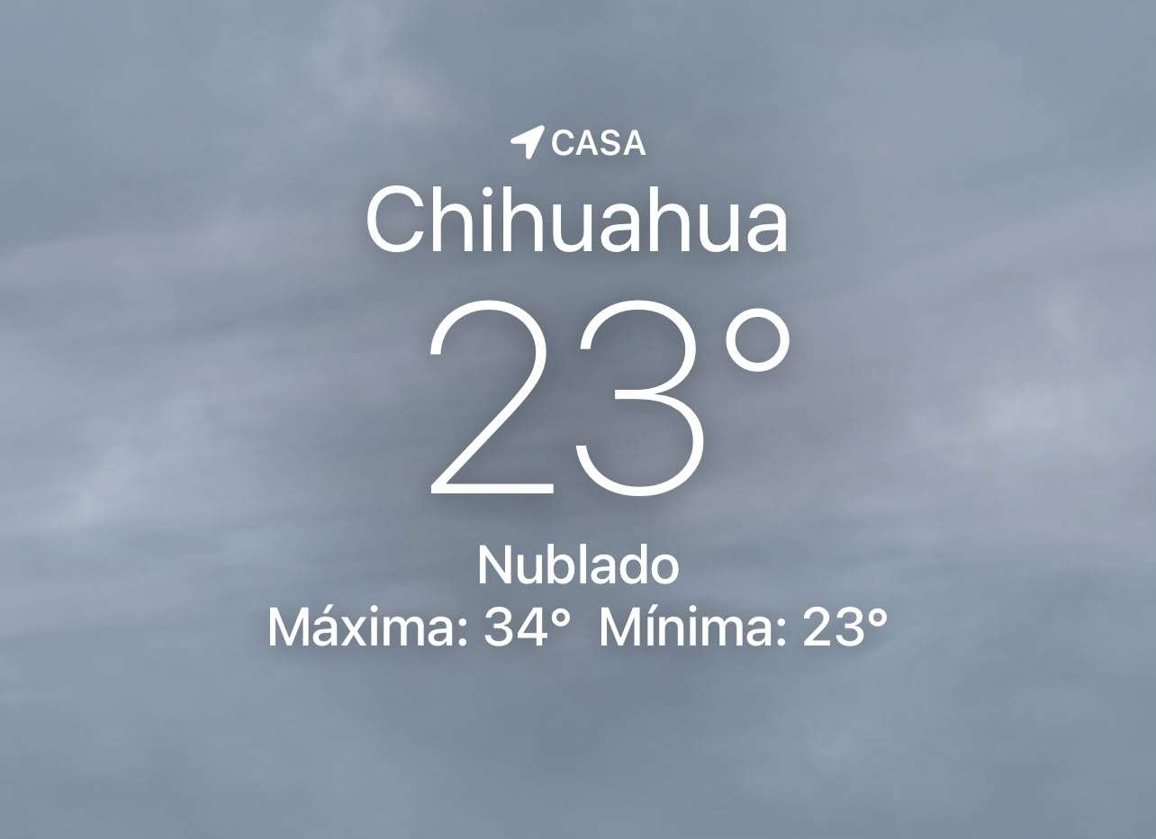 Amanece nublado con temperatura de 23 grados centígrados 