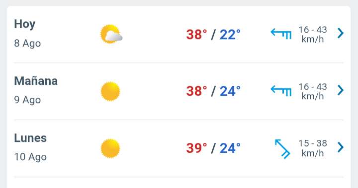 Día con nubes y claros, temperatura hasta 38°C en Juárez 