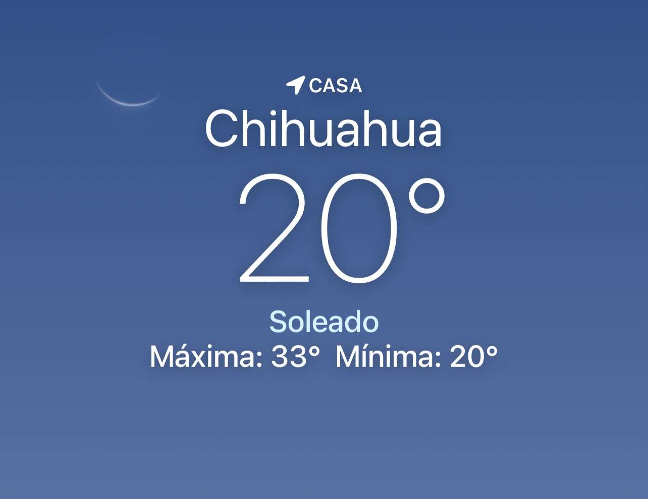 Amanece despejado con temperatura de 20 grados centígrados 