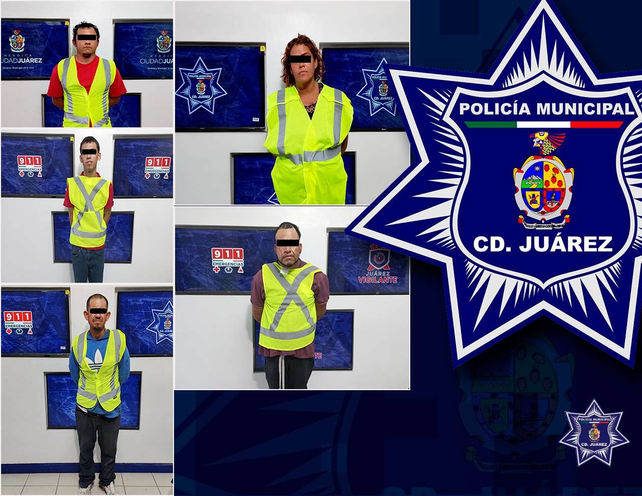 Arrestan a 5 prófugos de la justicia