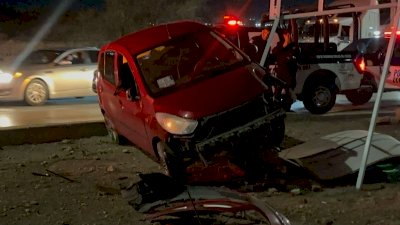Vuelca al intentar ingresar a carretera Chihuahua-Aldama