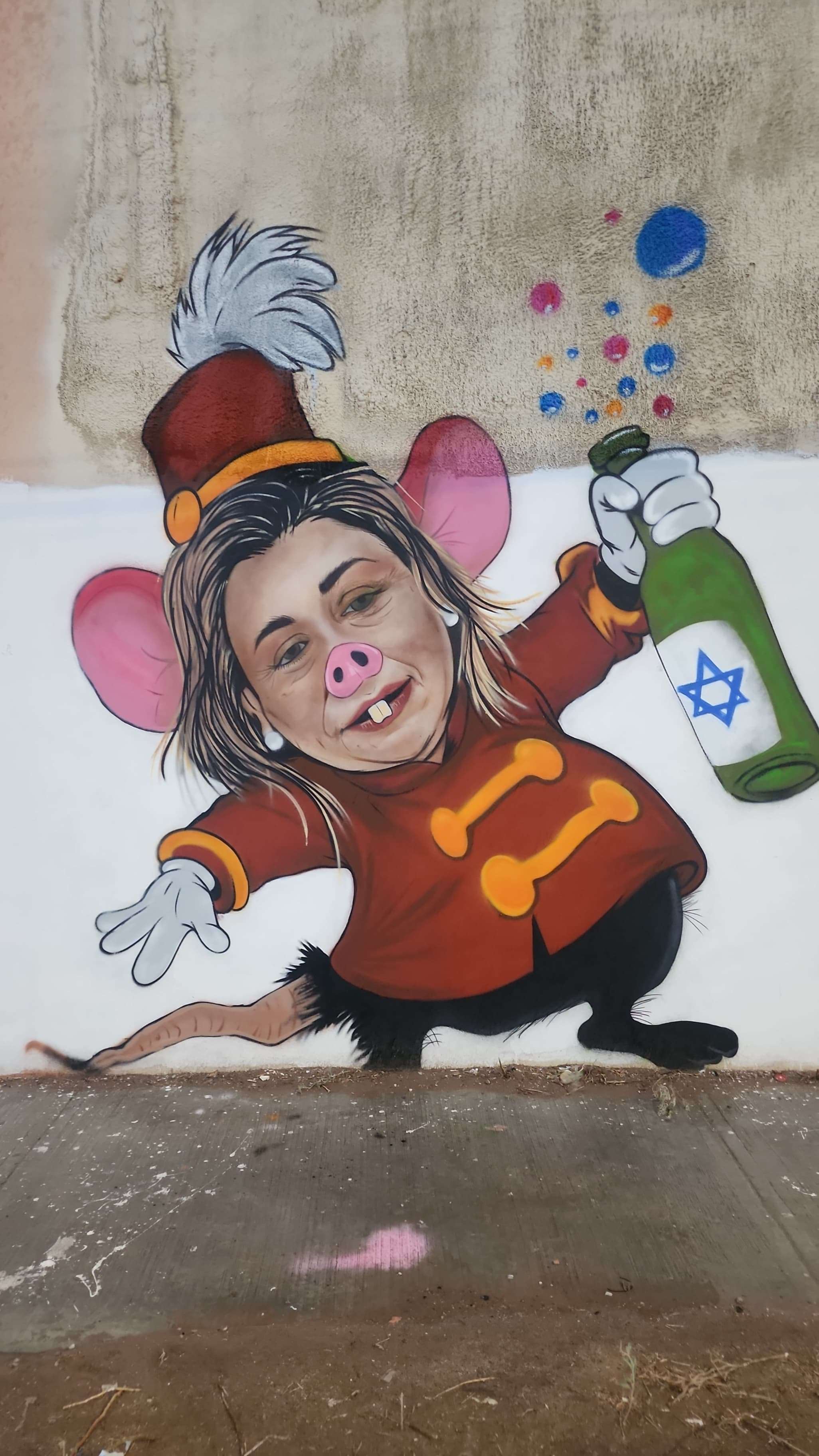 Aparecen pintas de Timoteo con el rostro de la gobernadora 