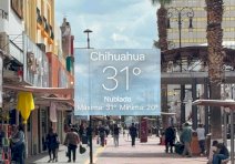 Llega Chihuahua a 31°C con probabilidad de lluvia