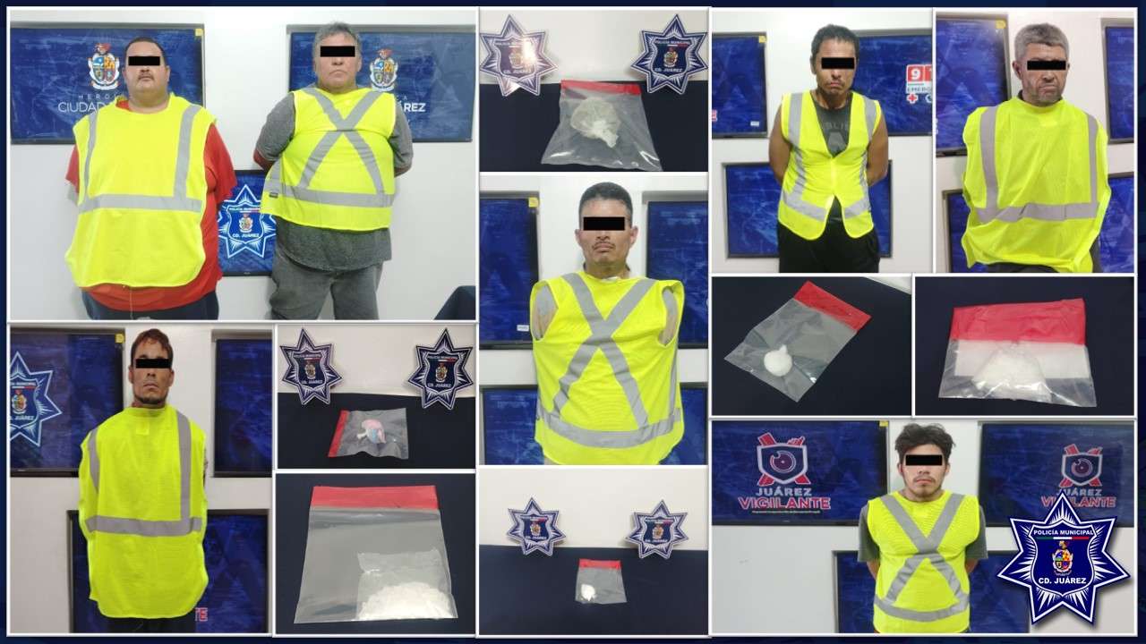 Arrestan a siete narcomenudistas les aseguran mariguana y cristal 