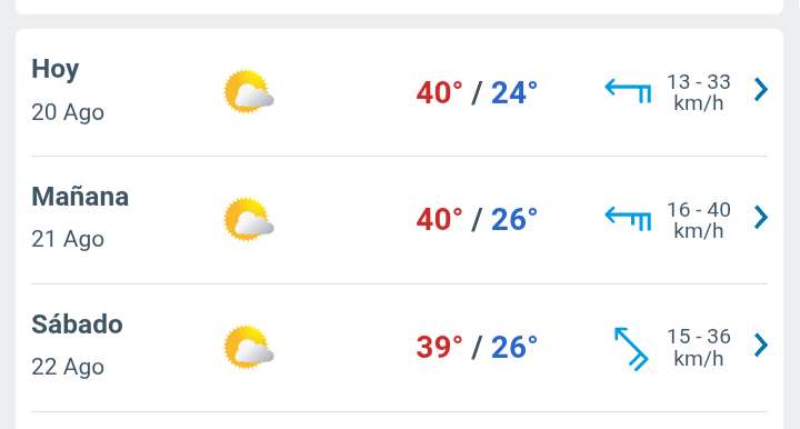 Día con nubes y claros, temperatura hasta 40°C en Juárez 