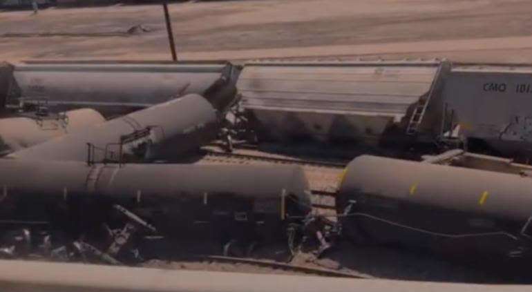 Se descarrila tren en El Paso