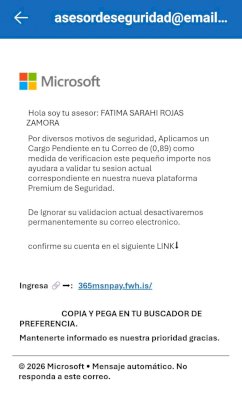 Alertan sobre estafa con correo falso de seguridad de Microsoft