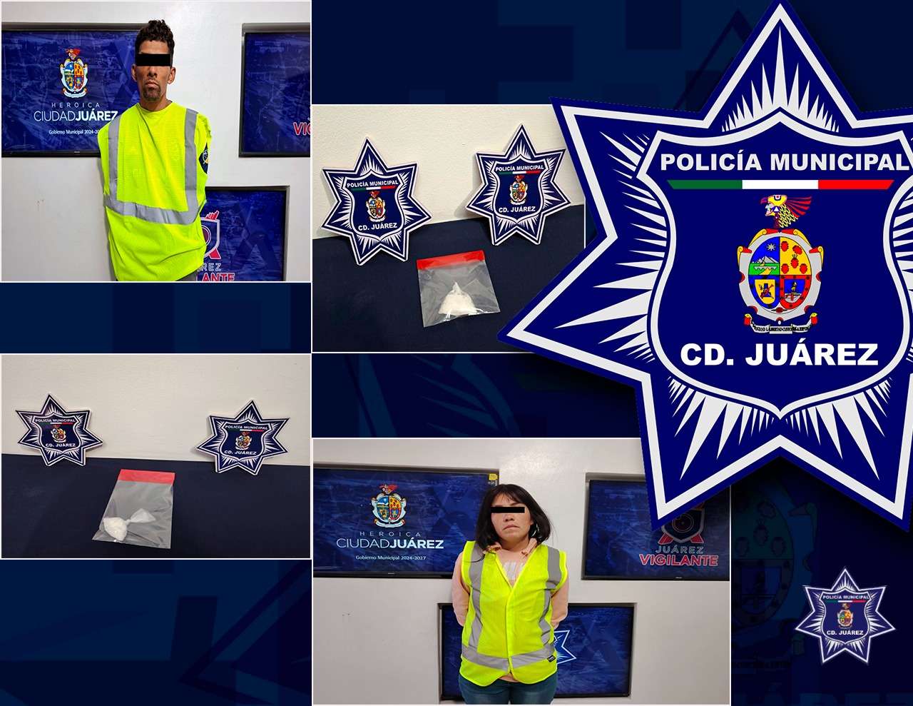 Arrestan a dos personas con más de 34 gramos de cristal