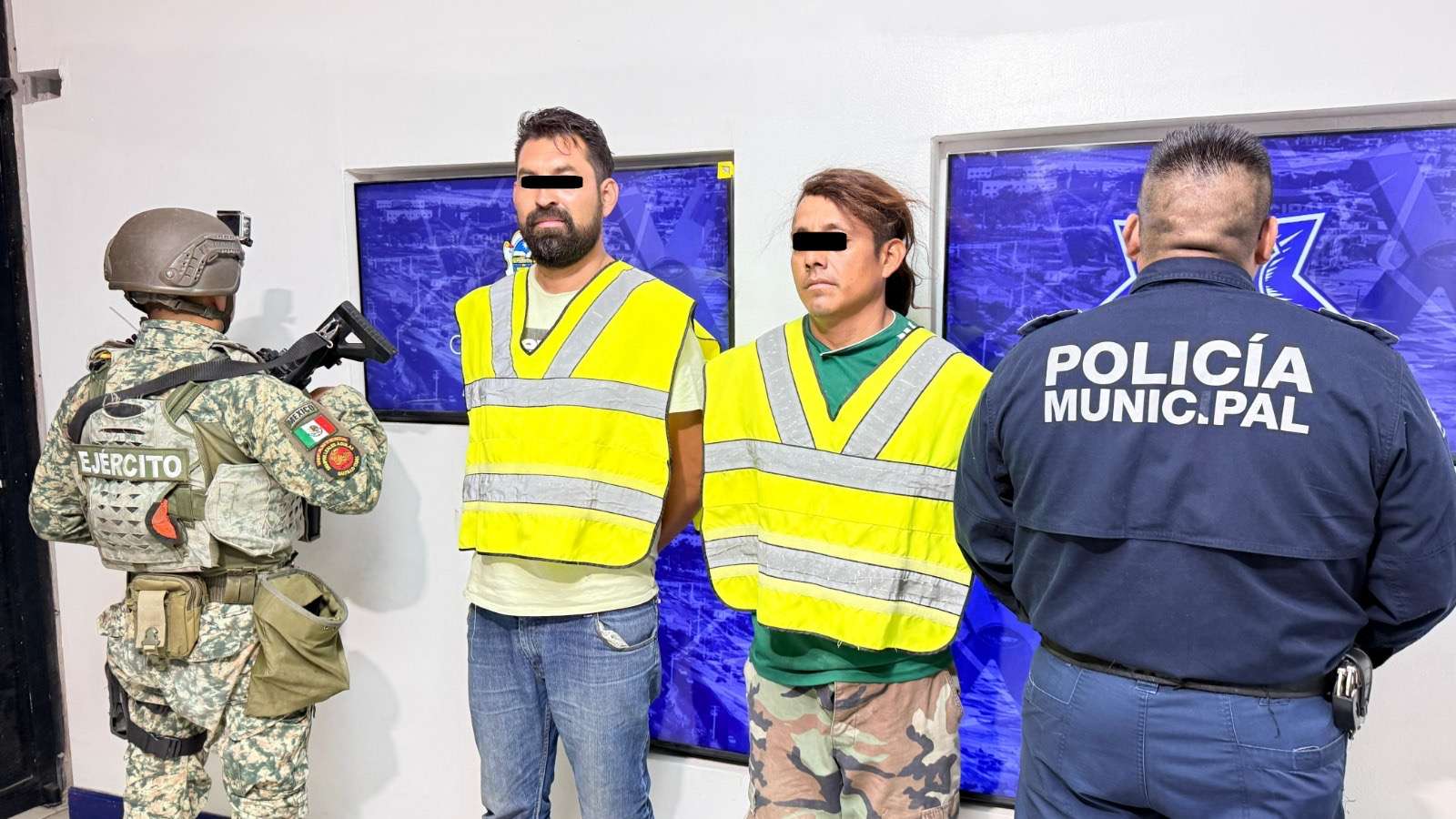 Detienen a dos sujetos tras reporte de disparos