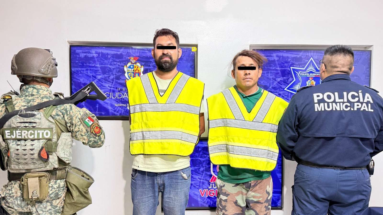 Detienen a dos sujetos tras reporte de disparos