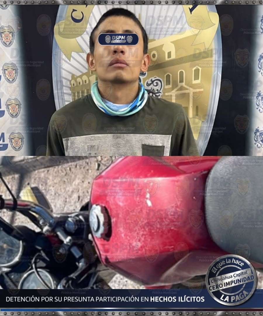 Detienen a joven con motocicleta robada en Punta Oriente