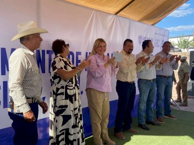Encabeza Maru arranque de obras de pavimentación en Saucillo