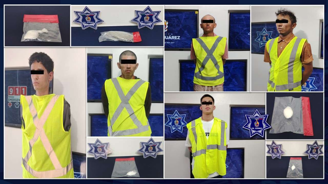 Detienen a 5 narcomenudistas con cristal