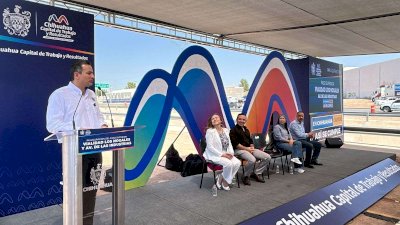 Inaugura Alcalde puentes en la vialidad Los Nogales e Industrias