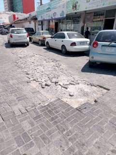 Se hunde y deteriora la calle Doblado por el olvido de autoridades